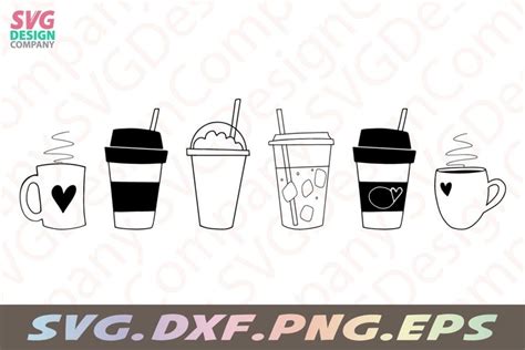 Coffee Cup Svg Bundle Hand Drawn Coffee Clipart