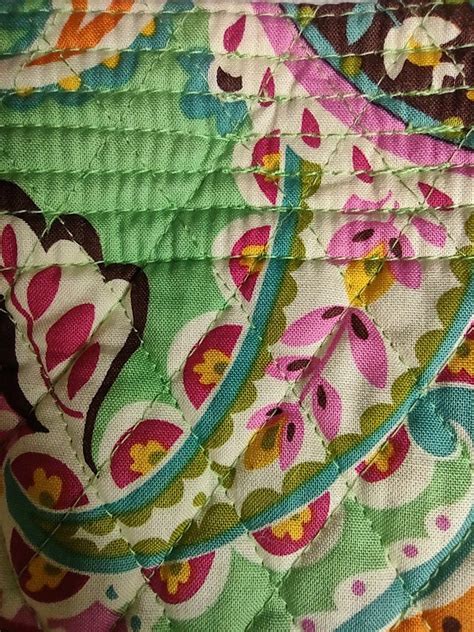 Vera Bradley Tutti Frutti Green And Pink Paisley Sh Gem