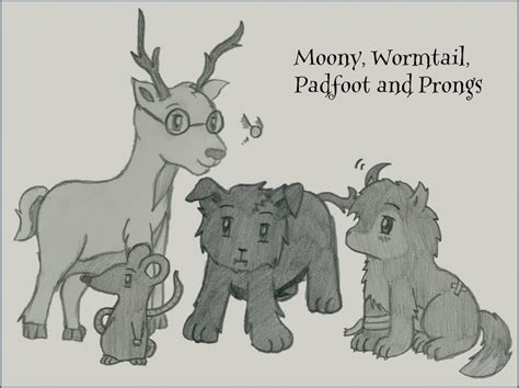 Moony Wormtail Padfoot And Prongs By Goldenphoenix75 On Deviantart