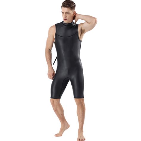 Myledi Mens 2mm Short Farmer John Rubber Smoothskin Wetsuit