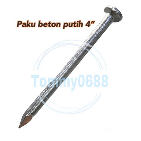 Jual PAKU BETON PUTIH 4 PAKU BETON GALVANIS 10 CM PAKU TEMBOK 4 INCI