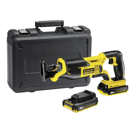 Stanley Outils électroportatifs Sciage Scie Sabre Sans Fil Stanley Fatmax 18v 2ah Fmc675d2