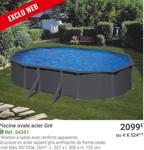 Piscine Ovale Acier Gamm Vert Mars