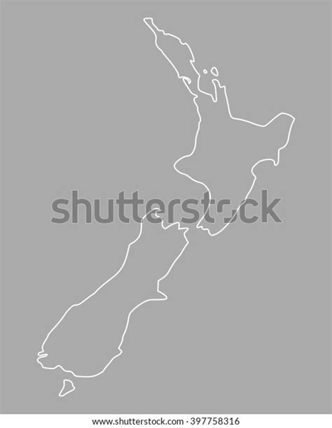 Map New Zealand Stock Vector Royalty Free 397758316 Shutterstock