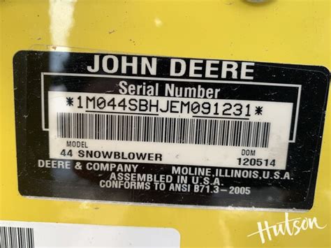 John Deere In Snow Blower For Sale Hutson Inc