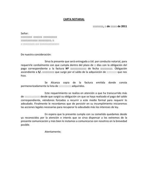 Asombroso Carta Notarial Por Deuda Peru Noviembre 2024