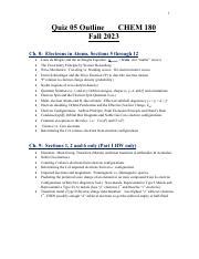 Quiz Outline Chem Fall Pdf Quiz Outline Chem