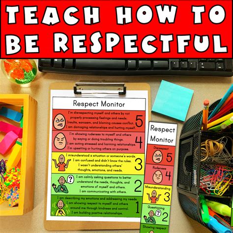 Respect Activities for Kids Visual Tool for Teaching Respectful vs ...