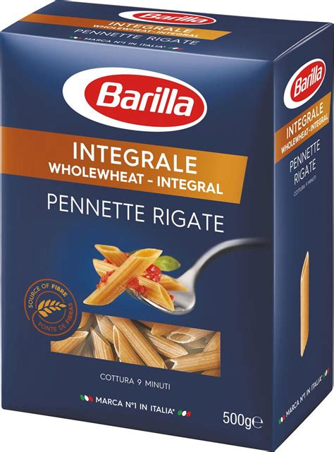 Макаронные изделия БЕЗ ЯИЦ Integrale Penne Rigate Barilla Италия 500г