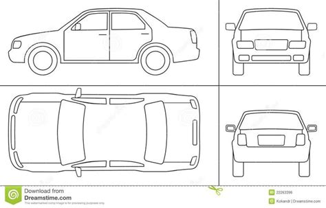 Keyline Del Vehículo Automovil De Turismo Ilustración del Vector