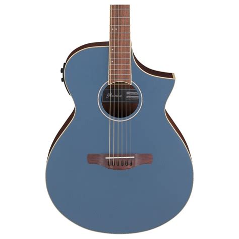 Ibanez Aewc Electro Acoustic Prussian Blue Metallic Flat At Gear Music