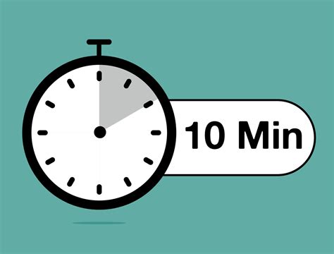 10 Minutes Timer Icon Time Counter Stopwatch Modern Clock Design