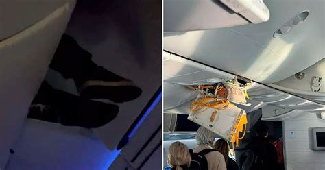 Video Shows Boeing Flight Turbulence Chaos As Man Stuck In Overhead Bin