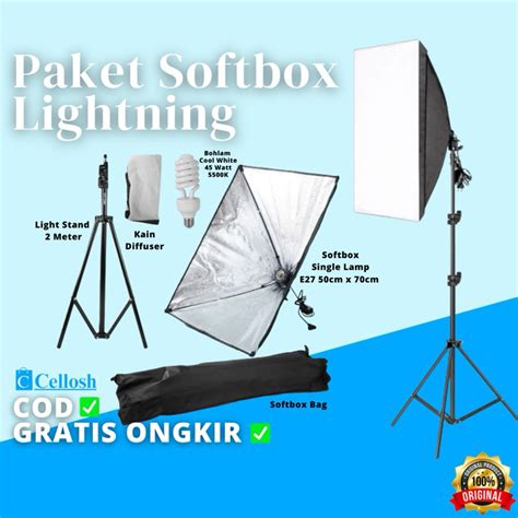 Jual Softbox Lighting Studio Paket Studio Foto Softbox Lampu Lighting