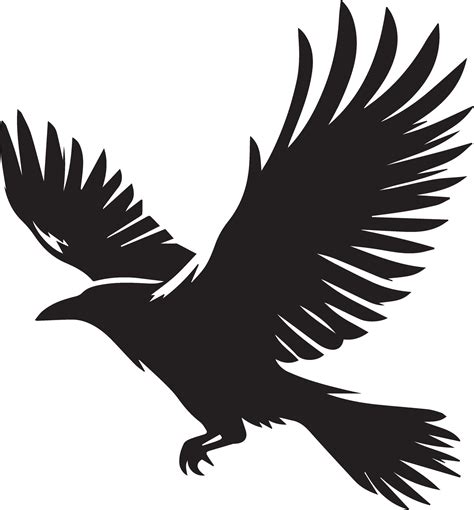 Crow vector silhouette illustration 34946621 Vector Art at Vecteezy