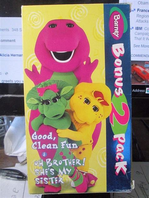 Barney Barneys Good Clean Fun Oh Brother Shes My Sister Vhs 1998 Packaged In Two Pack