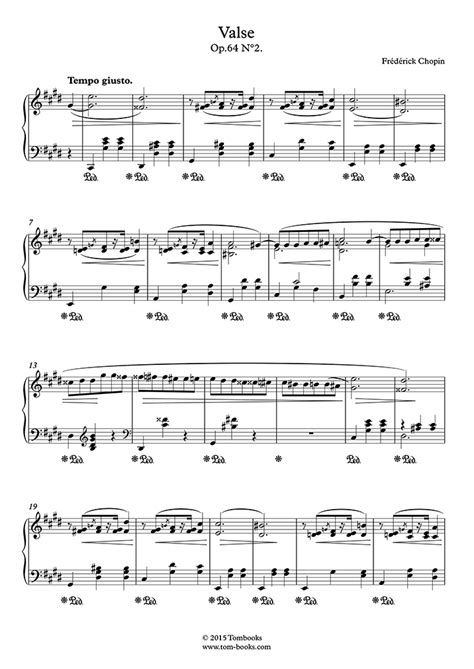 Waltz No In C Sharp Minor Opus No Chopin Piano Sheet Music