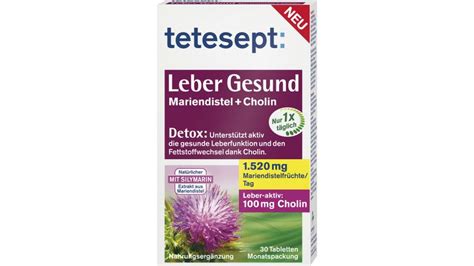 Tetesept Leber Gesund Mariendistel Cholin Online Bestellen M Ller