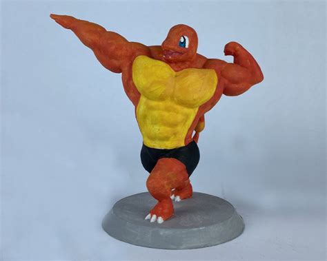 Pokemon Charmander Statue Ultra Swole Charmander Figurine Pokemon