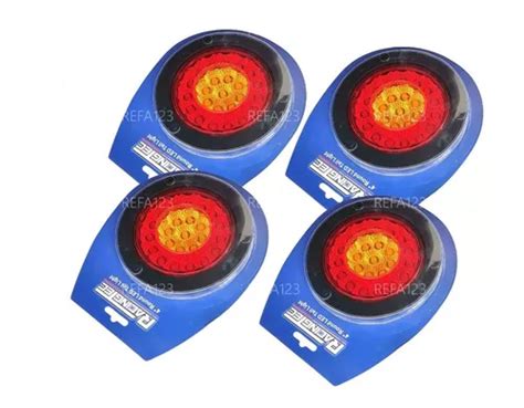 Plafon Camion Redondo Leds Rojo Ambar Pzas Env O Gratis