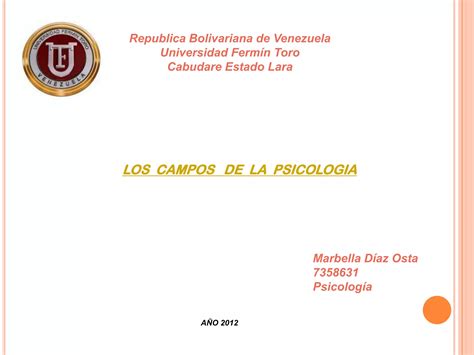 Mapa Conceptual De Campos De Ls Psicologia Ppt