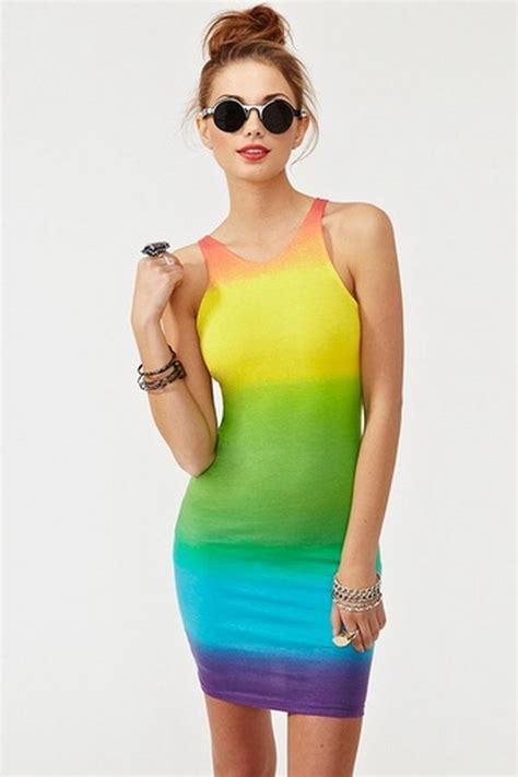 30 Gorgeous Rainbow Colored Dress Designs Hative