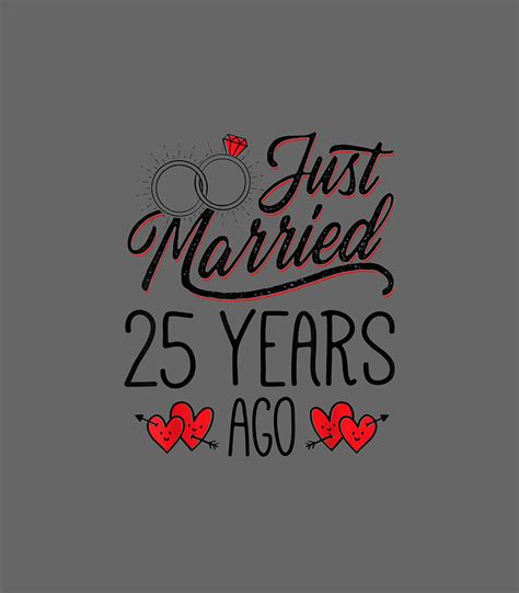 Just Married 25 Years Ago Funny Couple 25th Anniversary Digital Art By