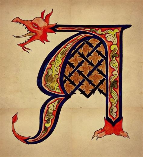 A Series Of Illuminated Letters Drawing Inspiration From Gothic Celtic And Romanesque Medieval