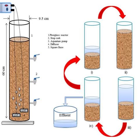 Schematic Diagram Of Lab Scale Sequencing Batch Reactor I Fill Phase