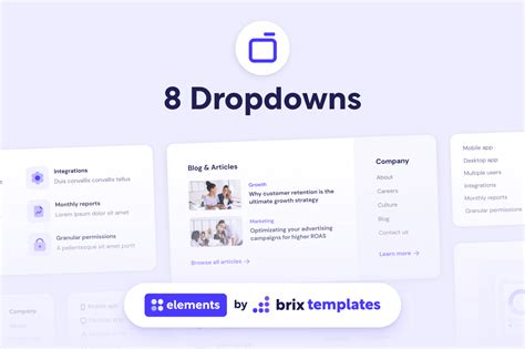 Dropdowns Webflow Template BRIX Templates Webflow