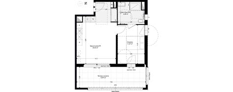 Plan Appartement T2 De 41 20 M² Neuf Résidence « Eveil à Coudoux