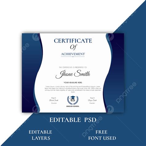 Creative Certificate Of Achievement Design Template Download on Pngtree