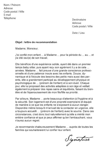 Exemple De Lettre De Fin De Contrat Nounou Exemple Lettre De