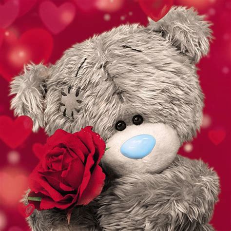 3d Holographic With Rose Me To You Bear Card A93vz108 Me To You