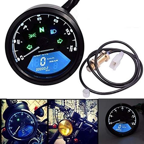 Triclicks Universal Rpm Lcd Motorrad Digitaltacho Tacho Tachometer