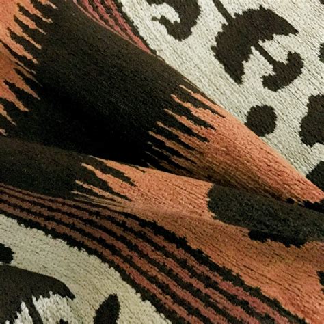 Burgundy Navajo Woven Pile Velvet Upholstery Fabric 54 Plankroad