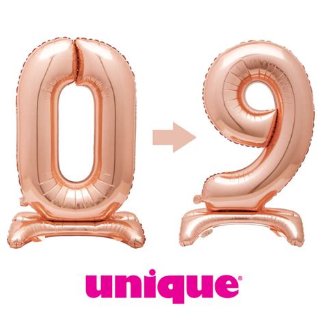 Grossiste Ballons Chiffre Foil Poser Cm Rose Gold Gonflage L