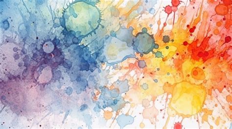 Vibrant Watercolor Burst On Textured Paper Background Watercolor