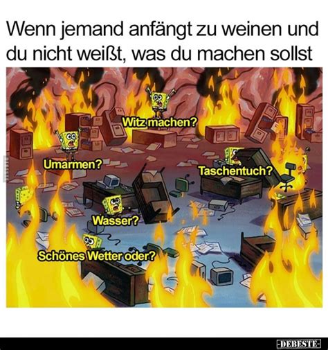 Wenn jemand anfängt zu weinen und du nicht weißt was du machen sollst