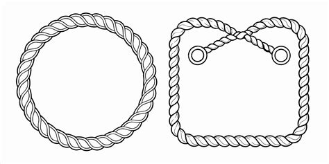 Premium Vector | A black and white image of rope and a knot