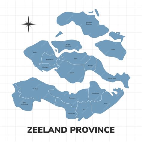 Premium Vector Zeeland Province Map Illustration Map Of The Province