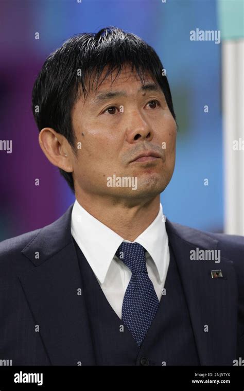 Coach Hajime Moriyasu Of Japan Seen During The Fifa World Cup Qatar