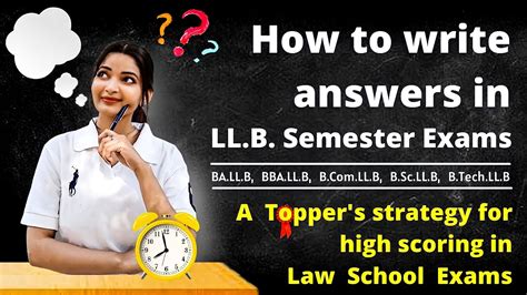 How To Write Answers In LLB Semester Exams LLB Answer Writing How