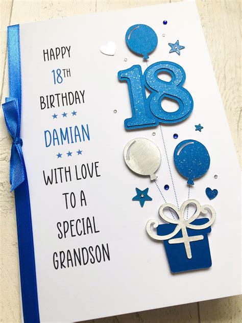 Personalised Th Birthday Card For Men Teenager Son Grandson Custom