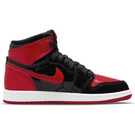 Nike Chaussures Jordan Retro High Noir Rouge Blanc Enfant