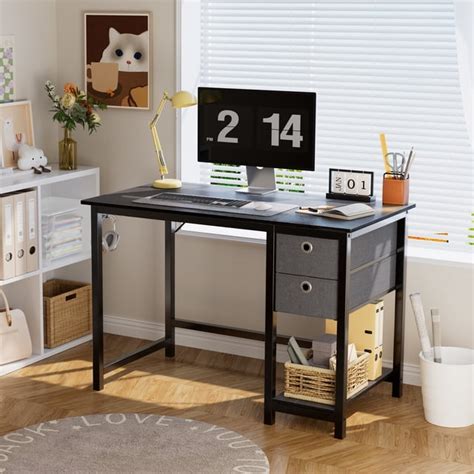 gianna   compact computer desk  drawers space saving wooden