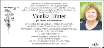 Traueranzeigen Von Monika H Tter Trauer Kleinezeitung At