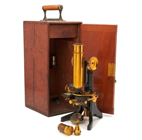 Bonhams A Mahogany Cased Brass Compound Monocular Microscope J Swift And Son London Patent No