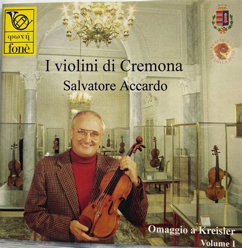 Salvatore Accardo Laura Manzini I Violini Di Cremona Volume 1 CD