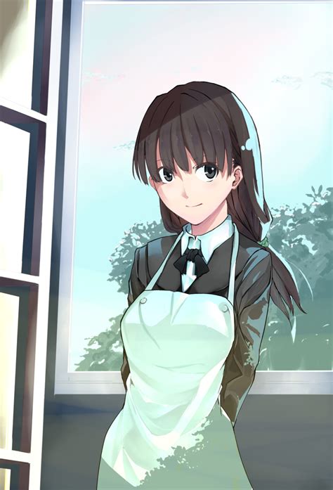 Safebooru 1girl Amagami Apron Ayatsuji Tsukasa Black Eyes Black Hair